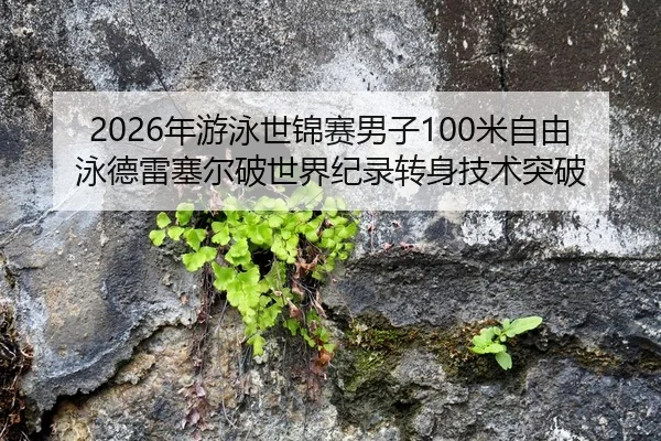 2026年游泳世锦赛男子100米自由泳德雷塞尔破世界纪录转身技术突破